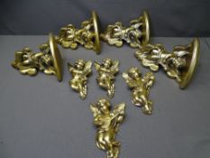 WALL BRACKETS and similar, all depicting cherubs