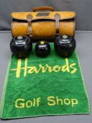 CROWN GREEN BOWLS WITH A JACK in a Mitre case