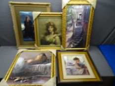 DOUGLAS HOFMANN limited edition print - reclining nude and four others depicting young girls/