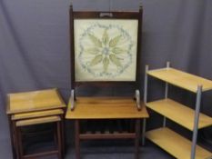 G PLAN, VINTAGE & MODERN FURNITURE PARCEL including a set of three teak Red Label coffee tables,