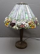 TIFFANY STYLE TABLE LAMP, 55cms H E/T