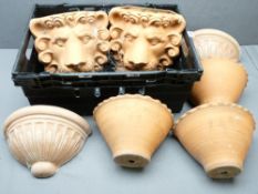 TERRACOTTA WALL POCKETS & PLANTERS