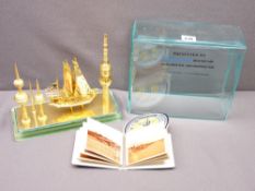 KUWAIT AIRFORCE PRESENTATION MODEL for an SAR Instructor in a perspex case and RAF photographic