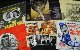 ASSORTED CINEMA POSTERS & AUTOGRAPHS including signed black and white still photograph of Peter