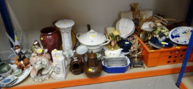 ASSORTED CERAMICS including Wedgwood Jasperware, teaware, novelty teapot ETC
