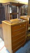G-PLAN TALL-BOY WITH SIX DRAWERS together with a Danish mid-Century nest of two tables by Mobler,