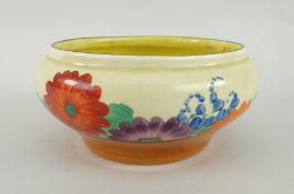 CLARICE CLIFF 'GAYDAY' PATTERN BIZARRE SERIES SUGAR BASIN, 13cms diam