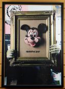 BANKSY exhibition poster - featuring Mickey Mouse, believed to be from an Amsterdam exhibition