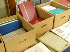 LARGE COLLECTION OF LOOSE & ALBUMS OF STAMPS contained within five document boxes
