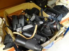 ASSORTED VINTAGE CASED CAMERAS & BINOCULARS