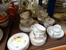 CONTINENTAL FLORAL DECORATED PART-TEASET