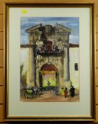 JAMES MILLER watercolour - entitled 'Entrance to Bullring', 47 x 33cms