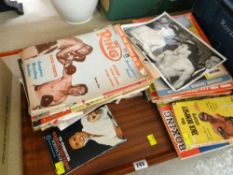 COLLECTION OF 'THE RING' BOXING MAGAZINES FROM THE 1960s and other boxing ephemera
