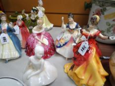 FOUR ROYAL DOULTON FIGURINES including 'Simone', 'Leading Lady', 'Ninette' and 'Janet'