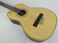 PAUL BRETT 12 STRING GUITAR BY VINTAGE in solid spruce with rosewood back and figure-board, signed