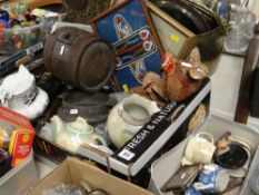 ASSORTED ITEMS including wooden desk tidy, china ETC