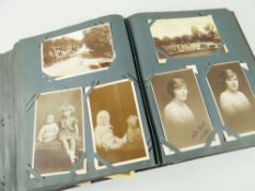 VINTAGE POSTCARD ALBUM comprehensively filled with mixed content, South Wales scenes noted, Donald