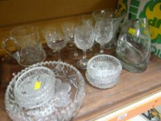 ASSORTED GLASSWARE to include drinking vessels, vases ETC