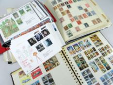TWO ALBUMS OF BRITISH & FOREIGN STAMPS, together with a collection of First Day covers