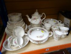 67-PIECE ROYAL ALBERT 'MOSS ROSE' PATTERN DINNER SERVICE