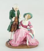 ROYAL DOULTON BONE CHINA FIGURE GROUP 'The Court Shoemaker' HN1755 Condition Report: hairline cracks
