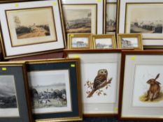 ASSORTED ANTIQUE FRAMED PRINTS including 'The Battle of Waterloo', 'No. 19 Advance of the Siege