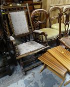 AMERICAN ROCKING CHAIR / NEST OF TWO TABLES