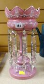 PINK GLASS LUSTRE VASE