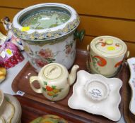 ASSORTED DOULTON CERAMICS to include Doulton Burslem dish with central floral design marked 'S