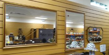 THREE MODERN WALL MIRRORS (3)