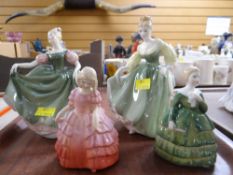 FOUR ROYAL DOULTON FIGURES including 'Michelle', 'Belle' ETC