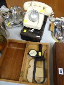 BOXED DIAL CALIPER GAUGE BY JOHN BULL, together with a tin box of first aid equipment and a two