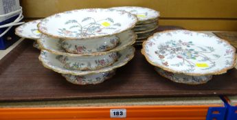 PART DESSERT / DINNER SERVICE florally decorated, mark to base Meissen No. 5872M&C