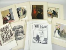 COLLECTION OF BOOK PLATES OF DESIGNS AFTER HONOR? DAUMIER & AUBREY BEARDSLEY