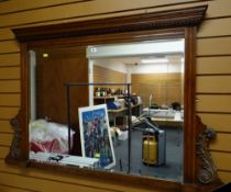 VINTAGE CARVED FRAME OVER MANTEL MIRROR
