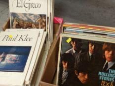 ASSORTED LP RECORDS including Rolling Stones and a quantity of Masterpieces of Art prints