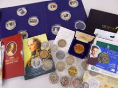 ASSORTED MODERN COMMEMORATIVE COINS ISSUED BY THE LONDON MINT OFFICE, THE ROYAL MINT, BRITISH