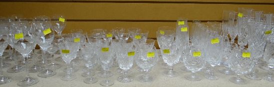 ASSORTED CUT GLASS DRINKING GLASSES including sets
