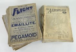COLLECTION OF EARLY 20TH CENTURY 'FLIGHT' / 'AEROPLANE' PERIODICALS