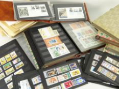 TWO BOXES CONTAINING SIX ALBUMS together with First Day Covers and presentation packs