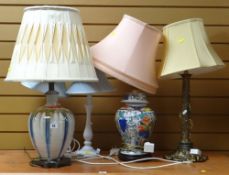FIVE ASSORTED TABLE LAMPS