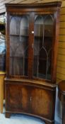 REPRODUCTION CONCAVE STANDING CORNER CABINET