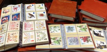 LARGE COLLECTION OF ROYAL MAIL POSTCARDS in brown presentation folders (14)