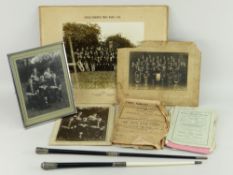 BRASS BAND RELATED MEMORABILIA including two ebonised and ivory silver mounted conductor's