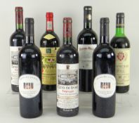 SEVEN BOTTLES OF RED WINE OF VARIOUS ORIGIN to include Chateau Libertas commemorating Wales v