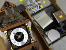 ASSORTED DISPLAY STANDS & JEWELLERY TRADE ITEMS together with reproduction Dutch eight-day wall