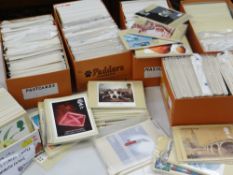 SEVEN BOXES OF ROYAL MAIL POSTCARDS some pre stamped