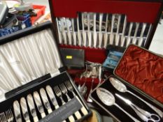 ASSORTED CASED CUTLERY & FLATWARE
