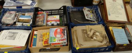 ASSORTED EPHEMERA, BOOKS & POSTCARDS including Welsh language related items, ETC