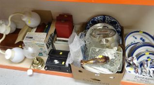 ASSORTED ITEMS including ceramics, glassware, canteen of cutlery ETC